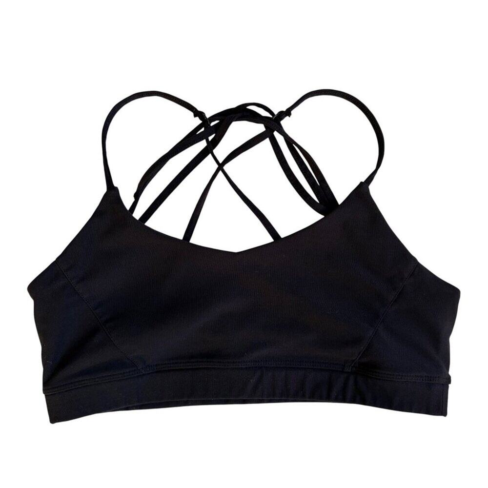 Steve Madden Strappy Back Sports Bra (Black) - Size Medium